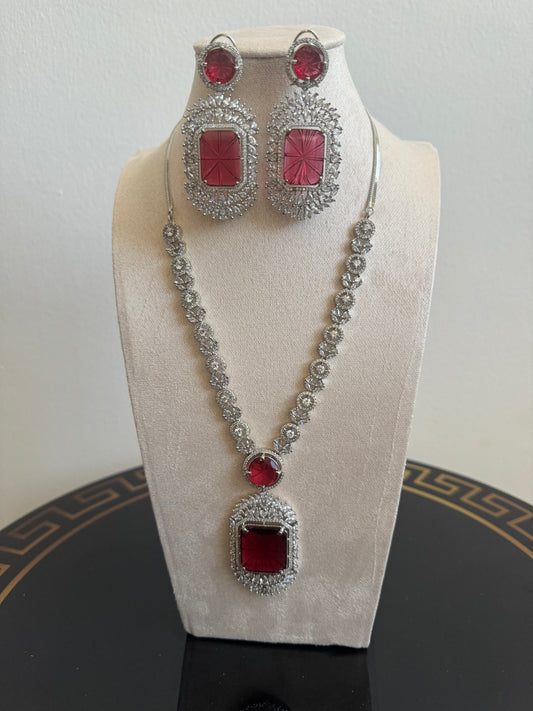 Harper Ruby American Diamond Set