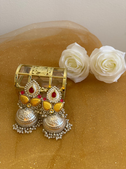 Pink Dual Tone Jhumkies
