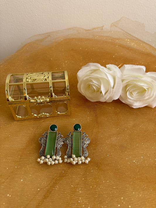 Peacock Green Earring