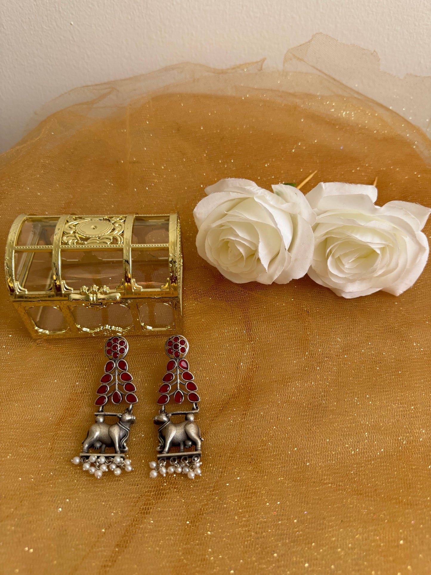 Nandi Dark Pink Earring